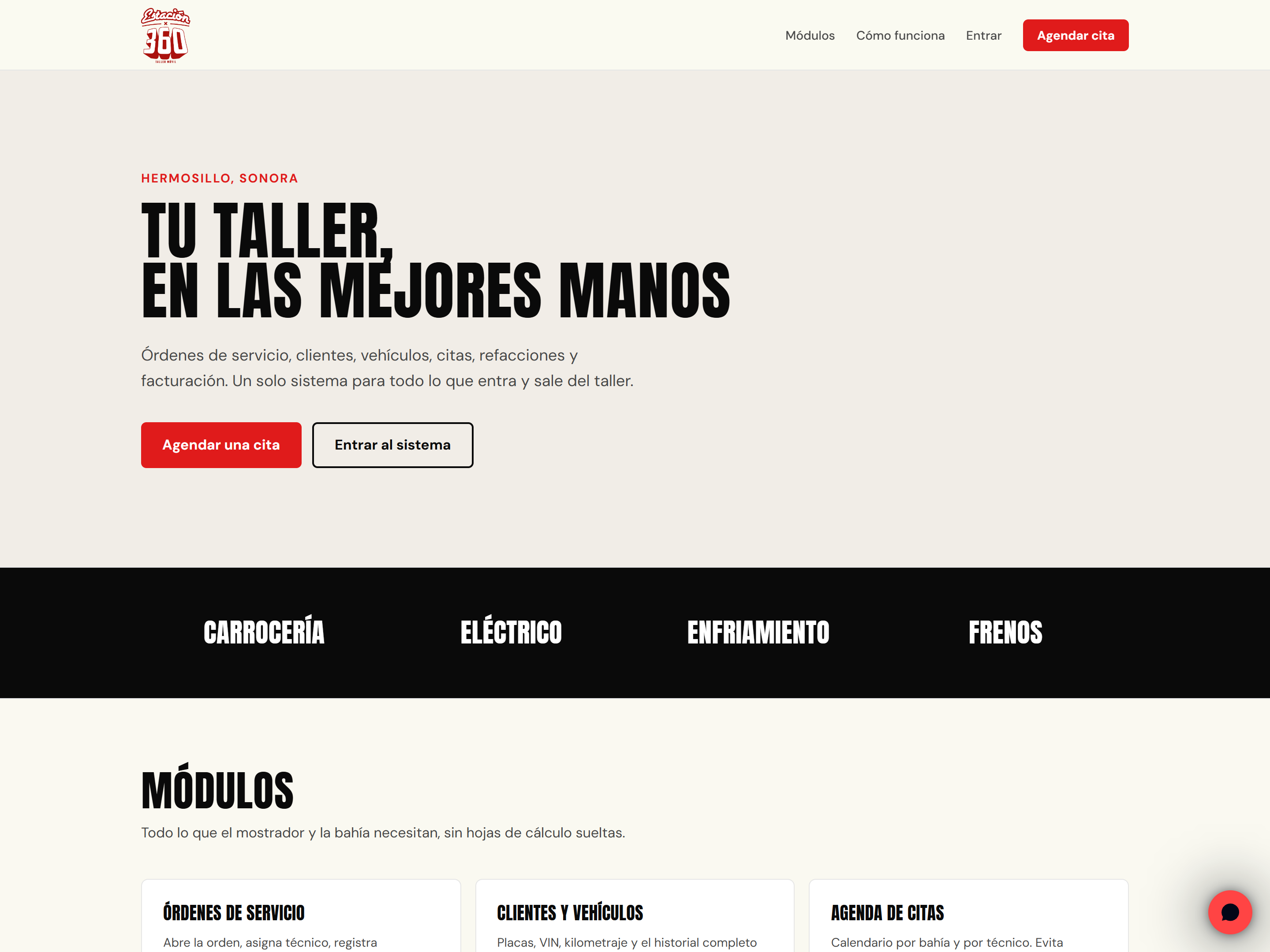 Estación 360 auto shop software